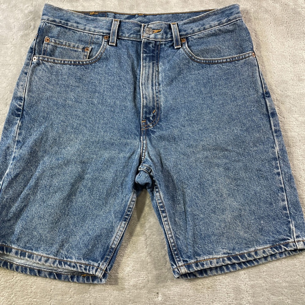 Vintage Levis 505 Denim Shorts Jorts Mens 33 Blue Regular Fit 1999 Mexico Grunge